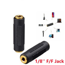 2 Pack 3.5mm Stereo Coupler Adapter - Female to Female 1/8" Audio Jack