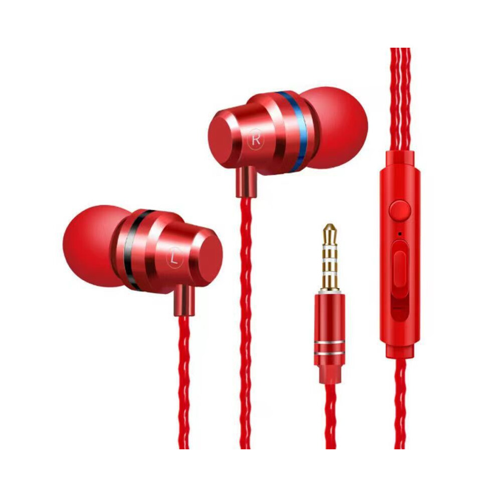 (3.5Mm ) 3.5Mm/Type-C Hifi Bass Wi Earbuds With Mic - In-Ear Headphones Red 123643904235