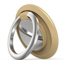(Gold) Grip 360 Rotating Finger Ring Holder & Phone Stand with Car Magnetic Mount