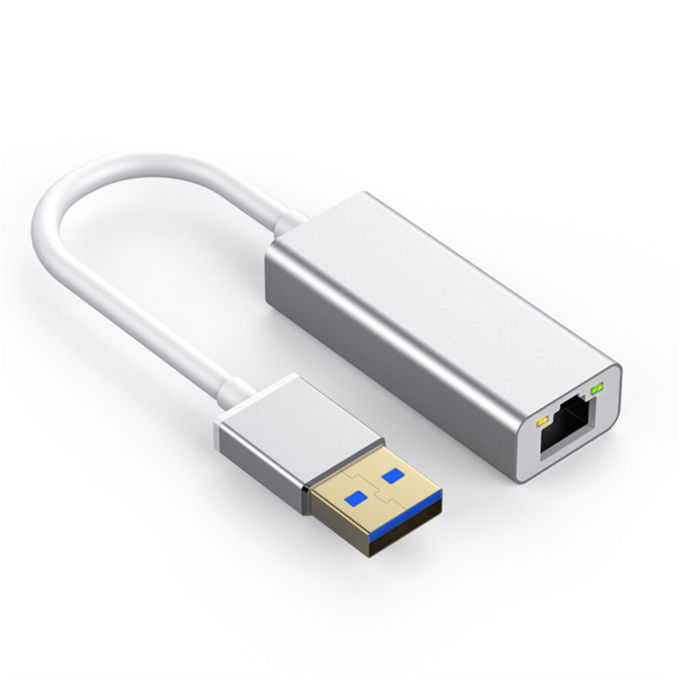 (Silver) Usb 3.0 To Rj45 Gigabit Lan Ethernet Adapter, 1000 Mbps Network Converter Silver 113121462906