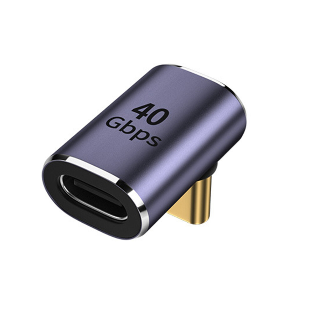 (Male To Female Vertical Bend) 90 Right Angle Usb C Male To Female Adapter Type C Fast Charging Converter 100W 123643919291