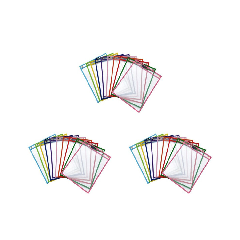 Photos - Dry Erase Board / Flipchart 30Pcs Reusable Dry Erase Pockets, Assorted Colors for Children Kids Students