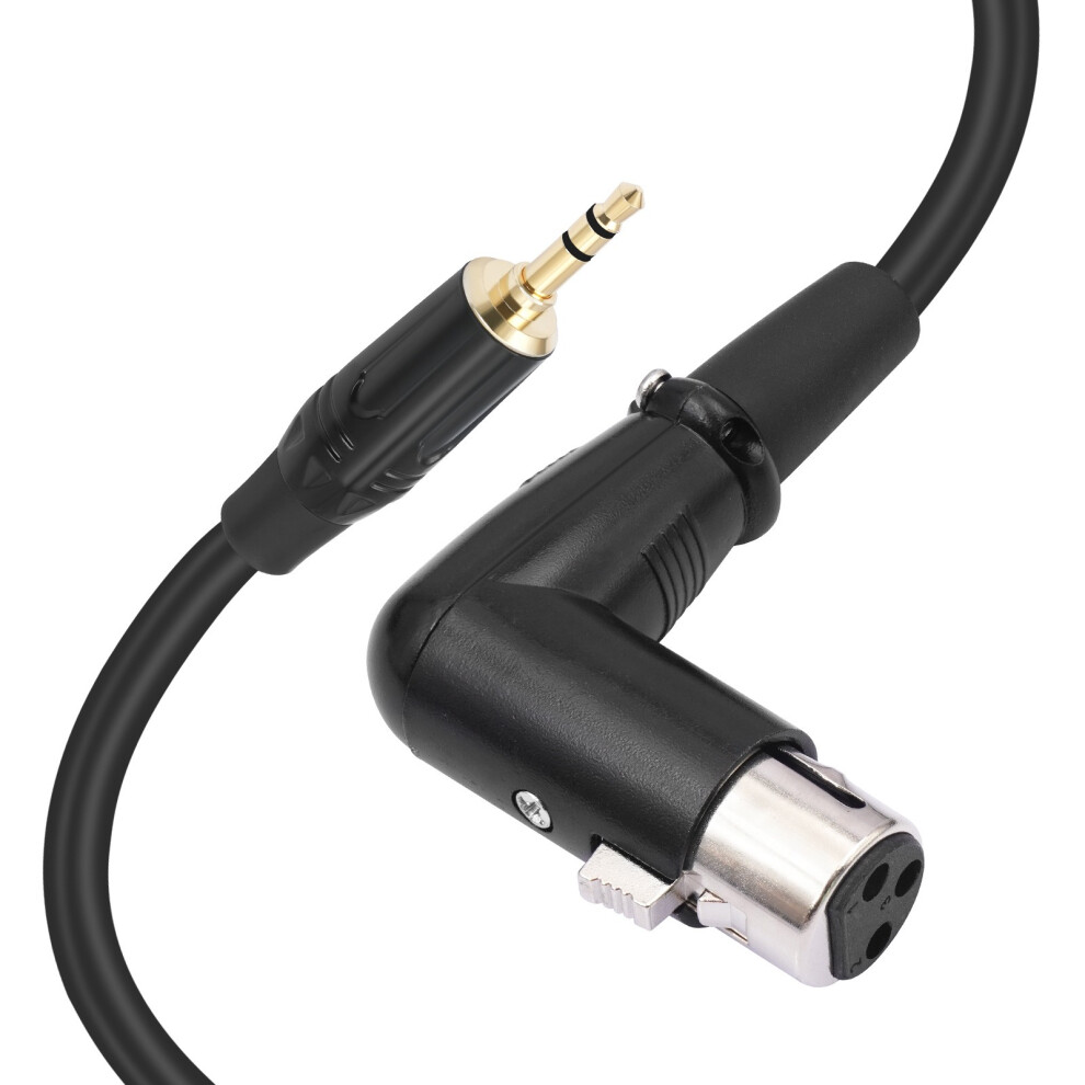 (2M) 3.5Mm Male Right-Angle To 1/8" Trs & Xlr Right-Angle Microphone Cable 123643931521
