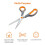 Amazon Basics Stainless Steel Scissors, Comfort Grip Multi-Functional Utility, Multipurpose, PVD Co 5