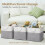 Storage Bins,Fabric Storage Basket with Handles, Foldable Boxes Organizer for Shelf Baskets for Home, Clothes 6