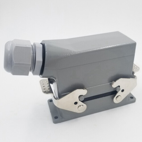 Rectangular Heavy Duty Connectors HDC HE 10 Core Pin 16A 500V Waterproof Aviation Plug Side  Connector,HDC-HE-010 1