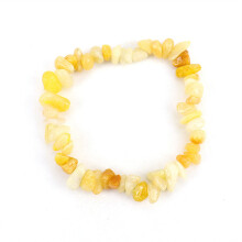 (Topaz) Natural Gemstone Chip Beads Stretch Bracelet for Reiki Chakra Fashion Jewelry