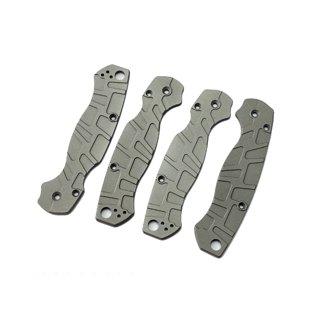Aluminium Diy Grip Handle Patches For Spyderco C81 Paramilitary 2 Folding Knife 123643957088