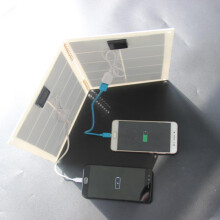 20W 5V Dual USB Foldable Solar Charger for Outdoor Mobile Power & Phone Charging