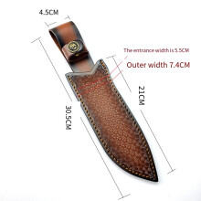(B) Real Cowhide Genuine Leather Knife Sheath Hunting Case Pouch Holster Scabbard