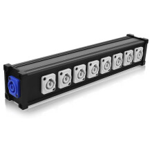 16A 8-Kanalig Multi PowerCon Strömkabeluttag för Scenljus, LED-Skärmar, Moving Heads, Professionellt Ljud och Mer