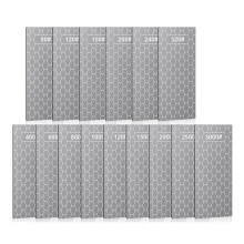 15Pcs Diamond Sharpening Stone,Diamond Lapping Plate with Extra Fine/Medium/Coarse Plate and Non-Slip Base 80-3000 Grit