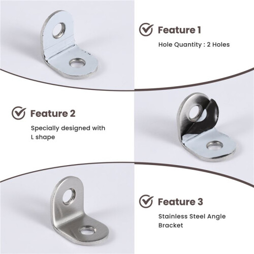 20Pcs 20mm x 20mm 90 Degree Shelf Support Corner Brace Angle Bracket 1
