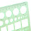 2X Green Plastic Circles Squares HeXagons Geometric Template Ruler 0-20cm 6