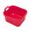 Addis Addis Rectangular Washing Up Bowl with Handles, Plastic, Red, 39 x 32 x 14 cm 7