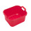 Addis Addis Rectangular Washing Up Bowl with Handles, Plastic, Red, 39 x 32 x 14 cm 8