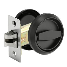 Serrure à Bouton Rond Encastré à Profil Bas, Poignée Plate en Acier Inoxydable 304 pour Portes de 35 mm à 55 mm
