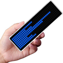 Kit di Spettro Musicale LED DIY con Pickup Sonoro Elettronico, Luce Ambientale con Display 'Orologio, 256 Perle Luminose, Modalità Multipla Rossa