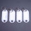 White Portable Plastic Key Fob Key Tag ID Labels 80 Pieces 4