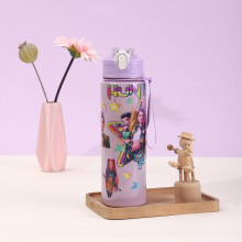 (Purple) 700ML KPop Demon Hunters Bounce Cup | Large Capacity Kids' Gift Cup