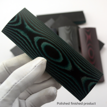 (dark green) 8.5mm Color Paper Spot Micarta Handle Scale Blanks Shank Set