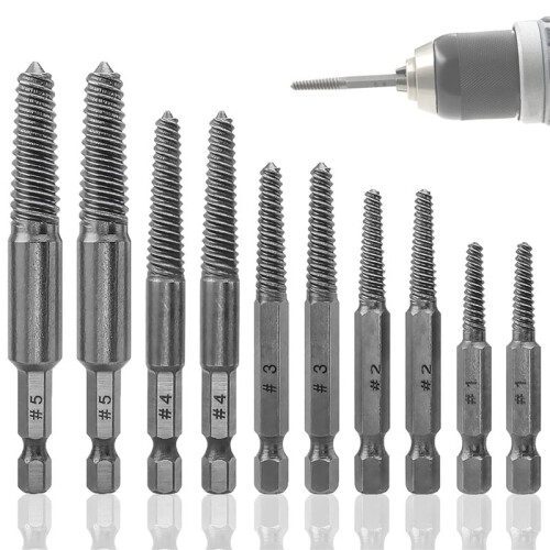 Screw Extractor Set,20 Pcs Screw Extractor,1/4inch Hex Shank Broken Screw Extractor,Screw Remover & Extractor Bit Set 1