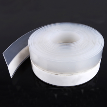 (Transparent, 45mm) 5M Self Adhesive Weather Stripping Window Seal Door Strip Bottom Silicone Sealing Sticker