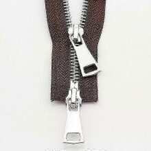 (70cm, coffee) DIY Sewing Jacket Metal Zipper Open Ended Double Slider Long Zip for Fashion Garments Accessories