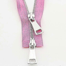 (70cm, pink) DIY Sewing Jacket Metal Zipper Open Ended Double Slider Long Zip for Fashion Garments Accessories