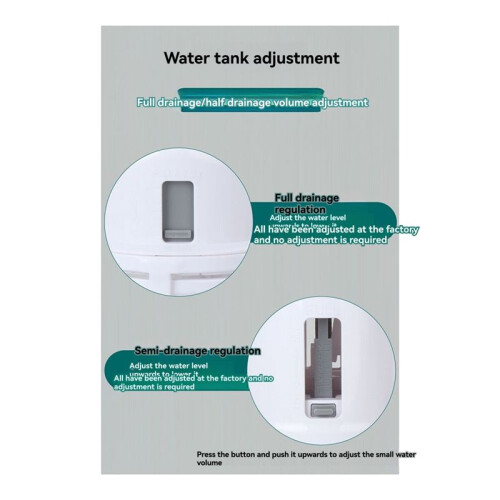 Cisterna de Vaso Sanitário de 16 cm e 3 Polegadas, Válvula de Descarga Dupla, Acessórios de Drenagem para Vaso Sanitário de Cócoras 1