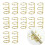 12 Pcs 3 Ring Book Rings Leaf Binders Office Book Rings Snap Split Hinged 20mm Inner Diameter Book Ring Gold 5