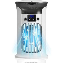 Mini-appareil portable, éclairage d'ambiance sept couleurs, fonction brumisateur pour un refroidissement rapide, sortie d'air turbocomp