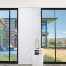 Joint d'étanchéité pour portes et fenêtres 210 x 90 cm, tissu d'étanchéité universel blanc