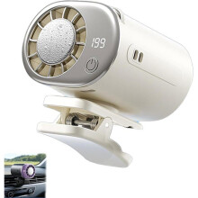 Ventilátor do auta s USB klipom, 199 nastavení rýchlosti, 360-stupňová rotácia, LED obrazovka, chladenie 16 C, pre SUV a nákladné voz