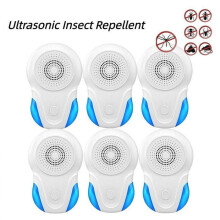 Ultrasonic Pest Repeller Pack of 6 Indoor Electronic Repellent for Mosquitoes, Mice, Insects, Spiders and Ants