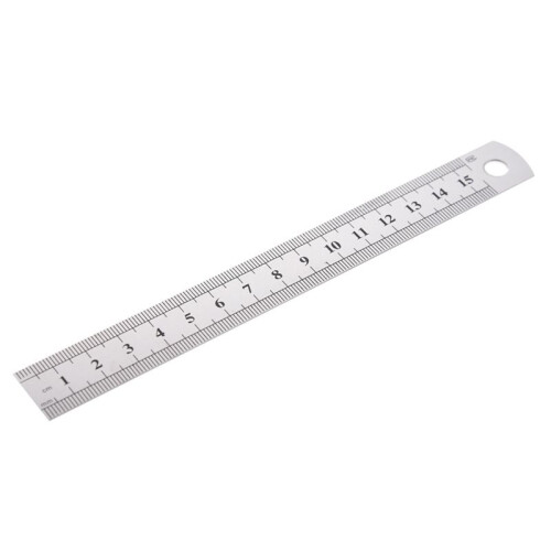 20 Pcs Dual Side Marked 15cm 6 Inch Stainless Steel Straight Ruler 2
