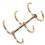12 Pcs 3 Ring Book Rings Leaf Binders Office Book Rings Snap Split Hinged 20mm Inner Diameter Book Ring Gold 6