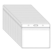 30 Pack CDC Card Protector, 4 x 3inch Immunization Record Vaccine, Plastic Clear ID Card Holder Name Tags Badge