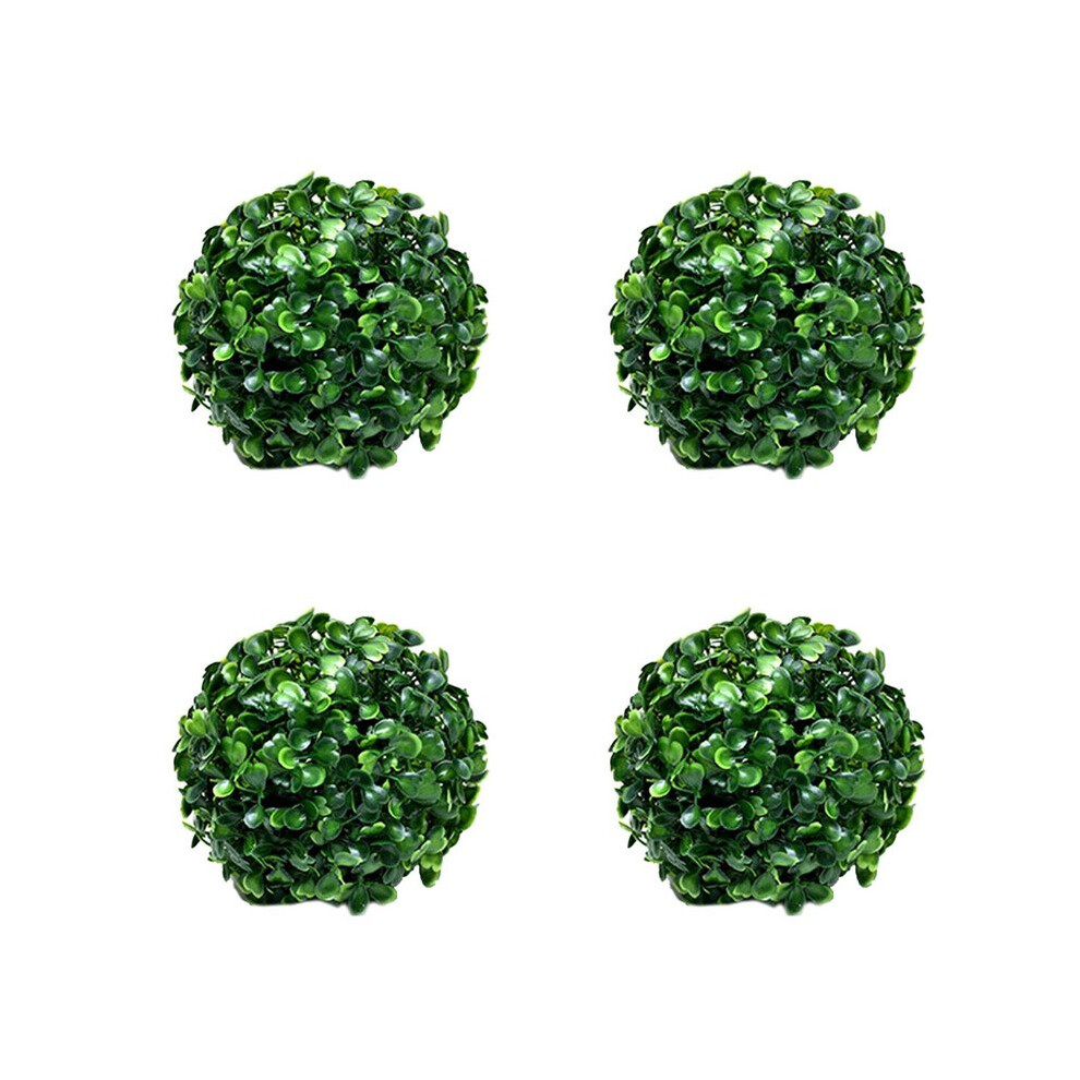 4X Greenery Balls Faux Boxwood Green Round Balls No Trimming Artificial Topiary Balls Table Decoration A 6033232251197