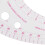 3X 11.8 Pollice Long Comma Forma di Plastica Trasparente Francese Curvo Righello Scanalata 7