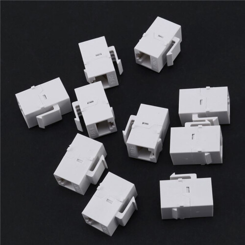 40Pcs RJ45 Connector  Jack Cat6 Extension Coupler Ethernet Network LAN Cat 6 Coupler Jacks Extend Adapter,White 1