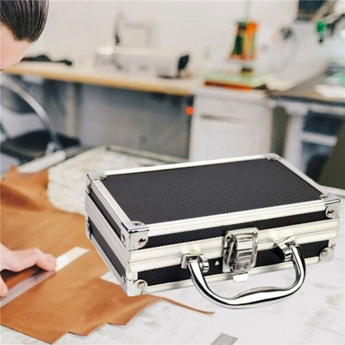 3X Aluminum Alloy Toolbox Accessories Storage Box Practical Aluminum Suitcase Portable Handle Small Toolbox Storage Box 1