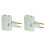 2X Rotate EU Plug Converter 3 in 1 Rotatable Outlet Extender 180 Degree Extension Plug Multi Plug  Outlet Adapter 1