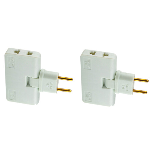 2X Rotate EU Plug Converter 3 in 1 Rotatable Outlet Extender 180 Degree Extension Plug Multi Plug  Outlet Adapter