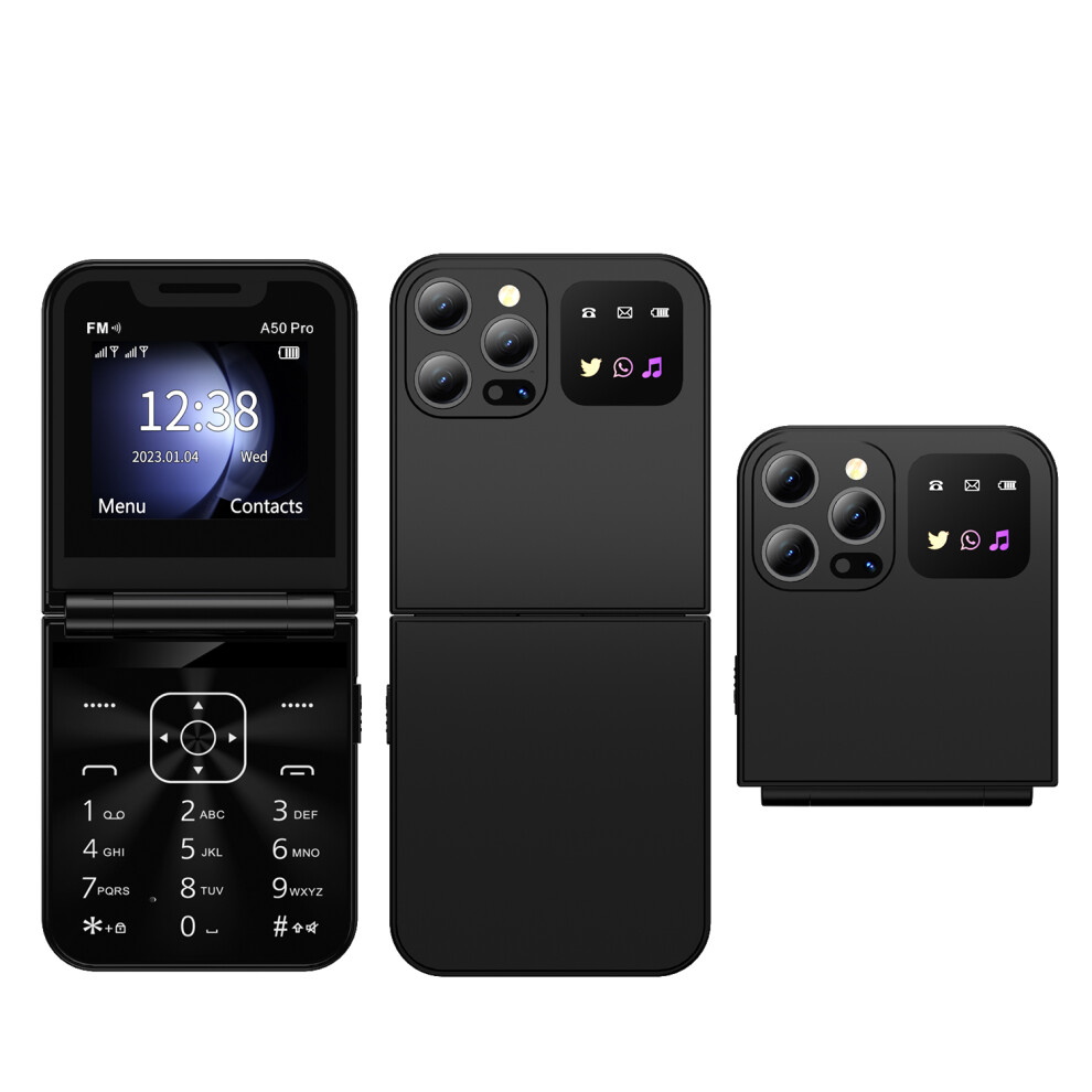 Servo A50 Pro Dual Sim Flip 2G Bar Phone For Seniors 6914290077809