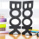 2 Pair Bookends for Library School Book Holder Book Letter Book Baffle Black 5