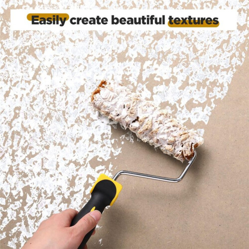Paint Roller Kit 3 Pcs Texture Sponge Paint Rollers 6 Inch Texture Pattern Roller Brush Tool with Roller Frame 1