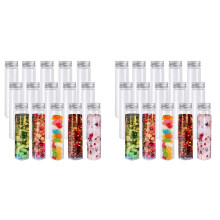 30Pcs 110Ml Plastic Test Tube,Clear Flat Test Tubes,Plastic Test Tubes with Screw Caps for Candy,Beans,Party Decor