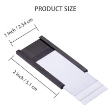 250Pcs Magnetic Label Holders with Magnetic Data Card Holders with Clear Plastic Protectors for Metal Shelf (1 x 2 Inch)