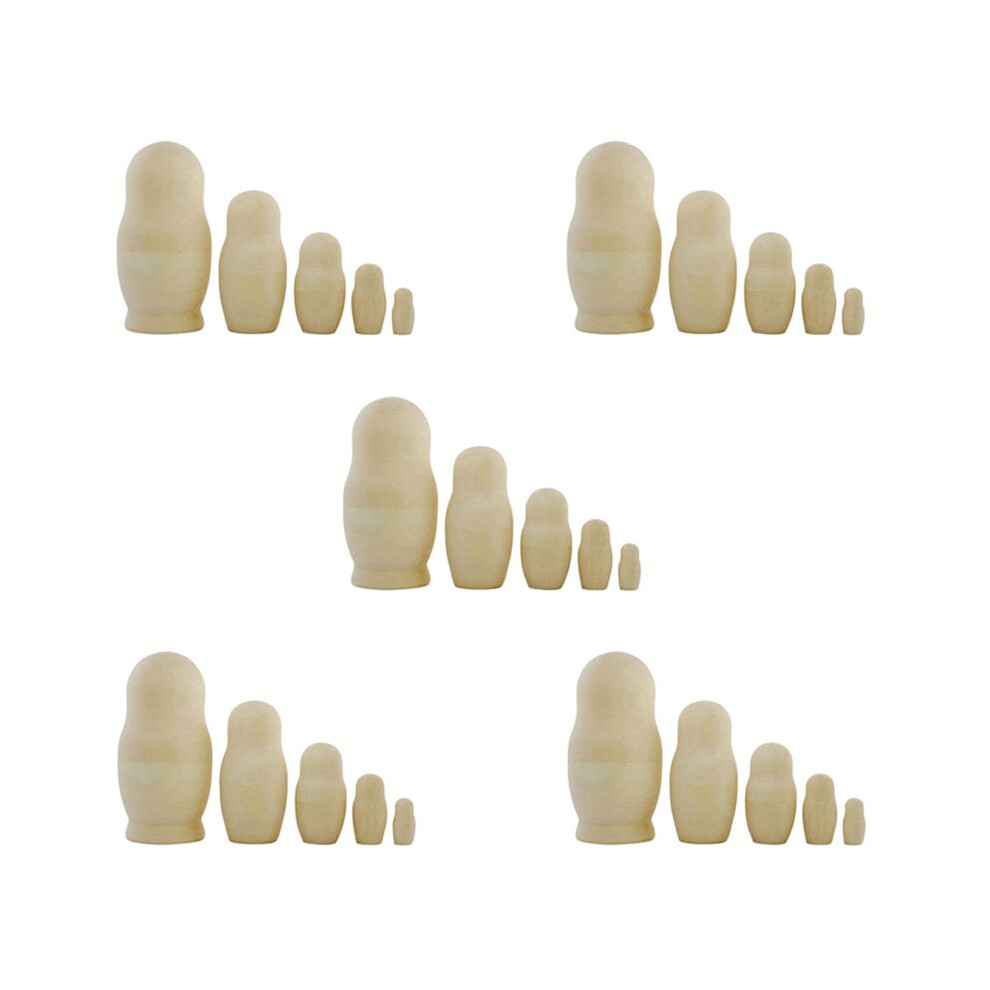 25X Unpainted Russian Nesting Dolls Diy Blank Nesting Dolls Unfinished Nesting Doll Kit Matryoshka Nesting Dolls 6032834492472
